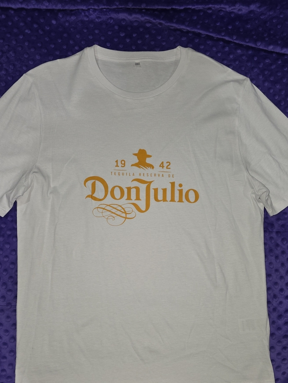 Men's White Logo Tee - Gold Print